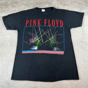 Vintage Pink Floyd 1987 Concert Tour Band T-Shirt Men's Large Black Made in USA